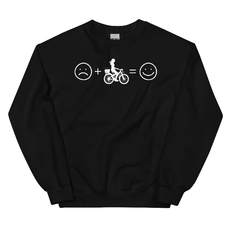 Lächelndes Gesicht und Radfahren - Sweatshirt (Unisex)