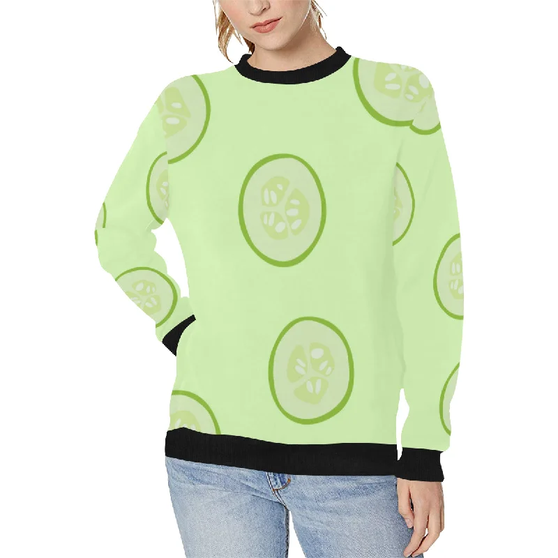 Cucumber pattern Women's Crew Neck Sweatshirt