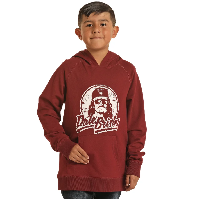 Rock & Roll Boy's Dale Brisby Burgundy Hoodie RRBT94R067-62