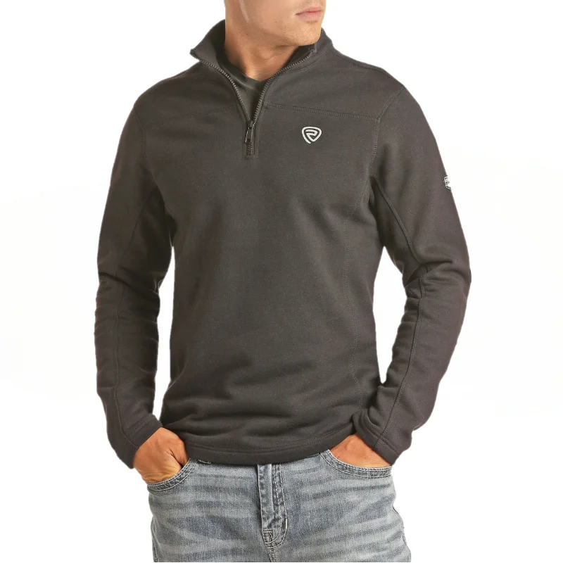 Rock & Roll Cowboy® Men's FR 1/4 Zip Black Pullover F8Z6566