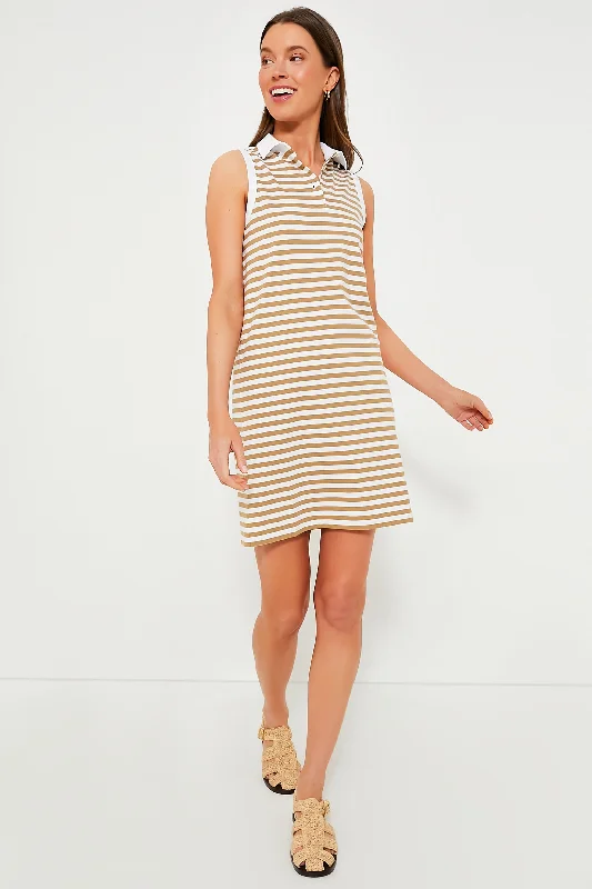 The White and Beige Polo Dress