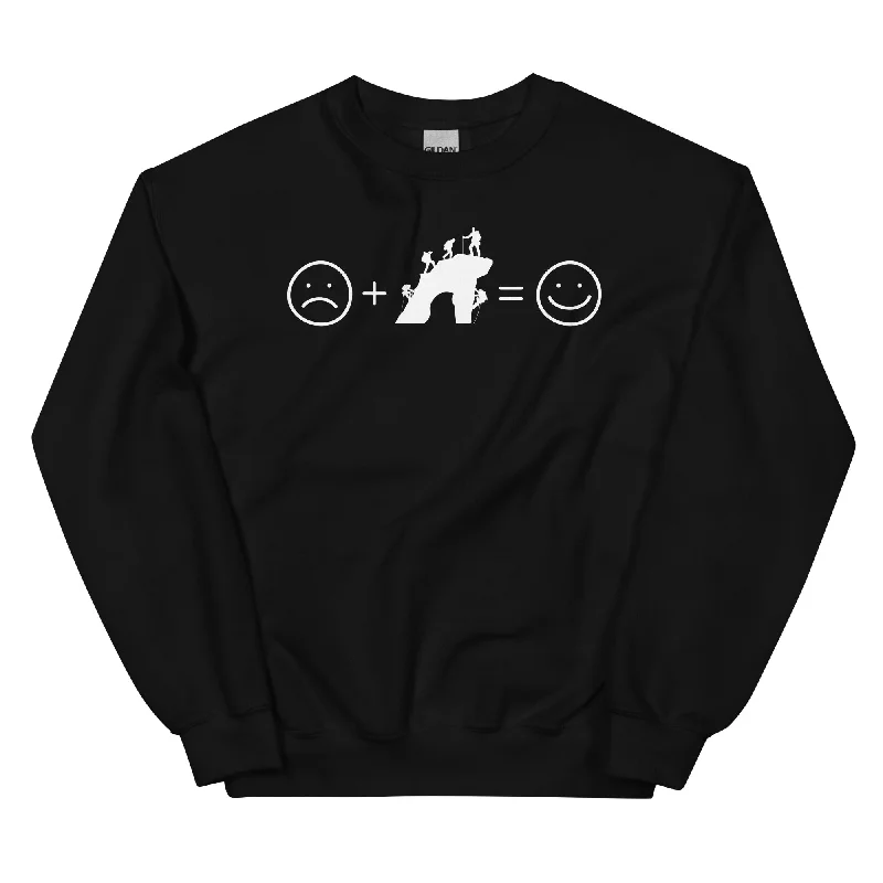 Lächelndes Gesicht und Klettern - Sweatshirt (Unisex)