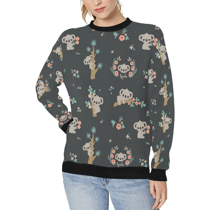 Cute koala pattern Women's Crew Neck Sweatshirt