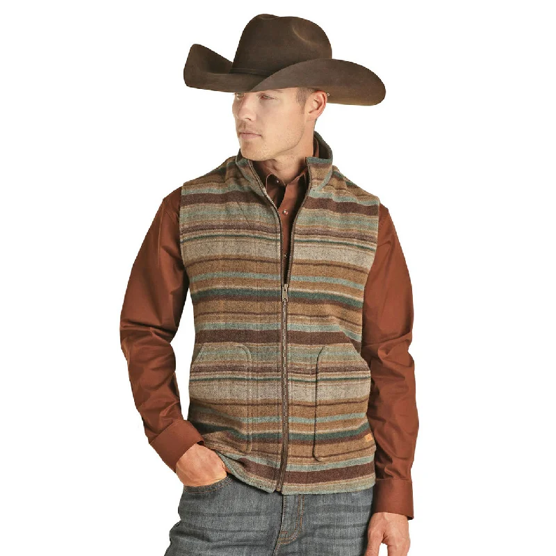 Powder River Outfitters® Men's Serape Stripe Brown Vest 98-1003-22