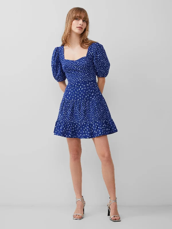 Low Prices Cotton Printed Sweetheart Mini Dress