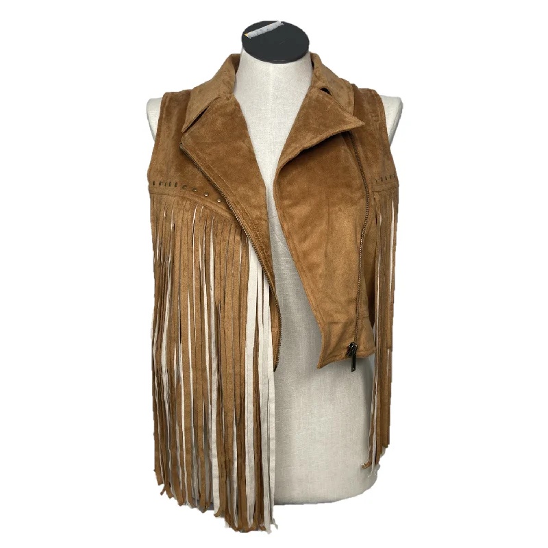 Rock & Roll Cowgirl® Ladies Microsuede Fringe Brown Vest RRWO98R0XU