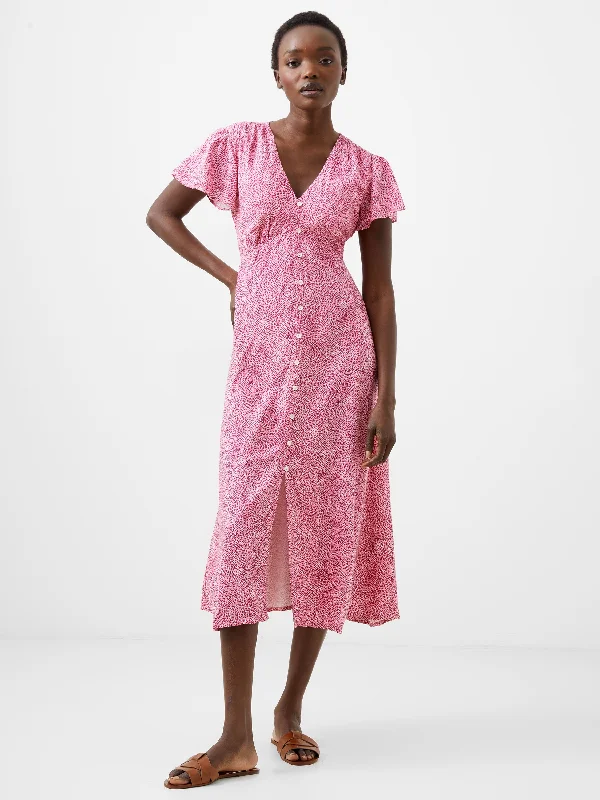 Friends and Family Sale Bernice Button-Through Midi Dress