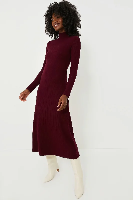 Cassis Long Sleeve Mock Neck Dress