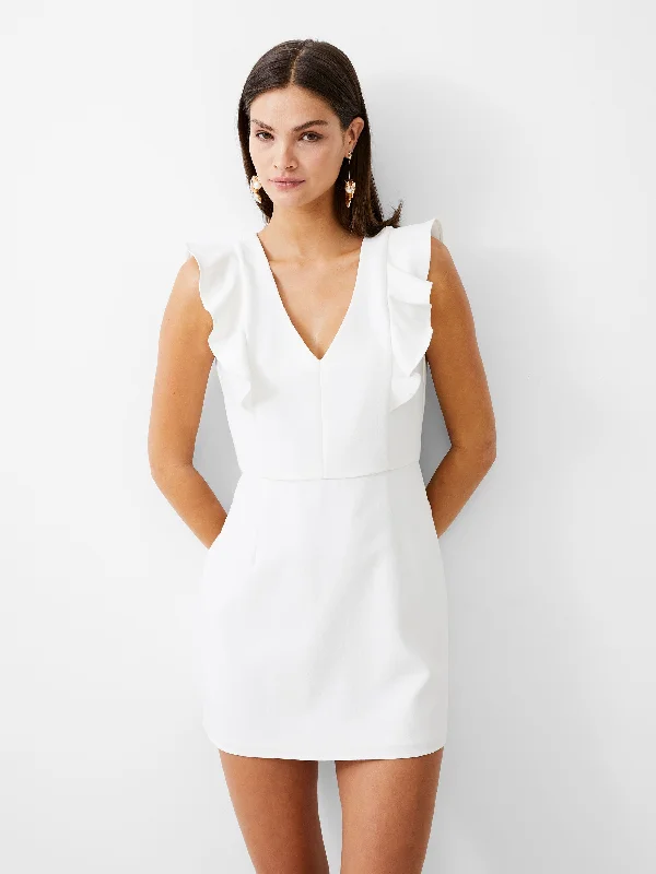 Discount Extravaganza Frill Vee Tailored Mini Dress
