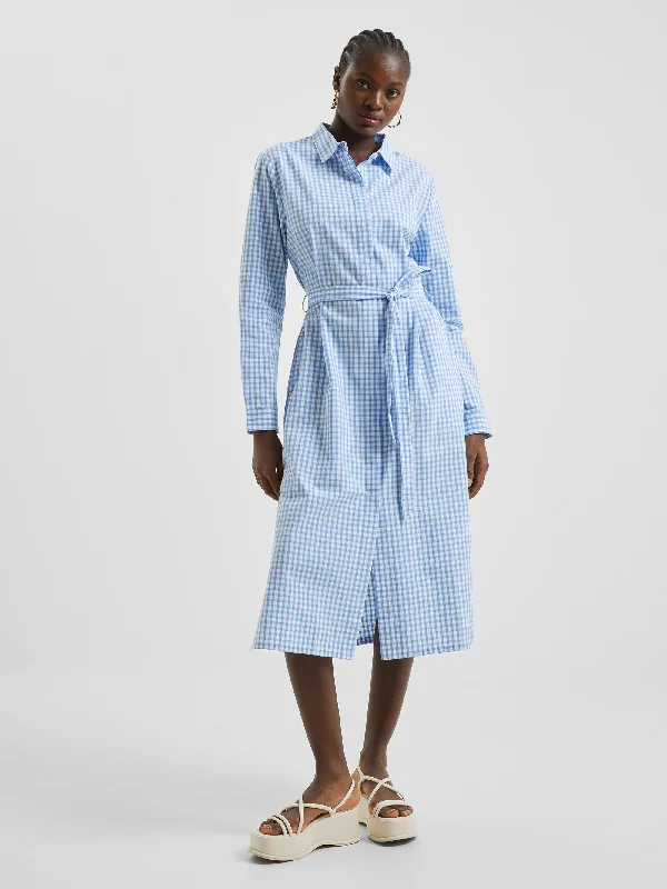 Online Only Gingham Button-Through Shirt Dress