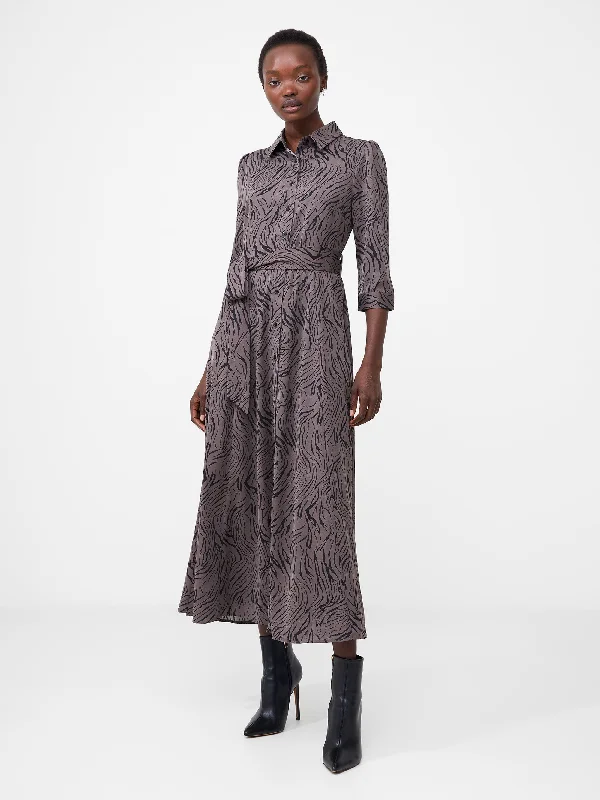 Overstock Abstract Midi Shirt Dress
