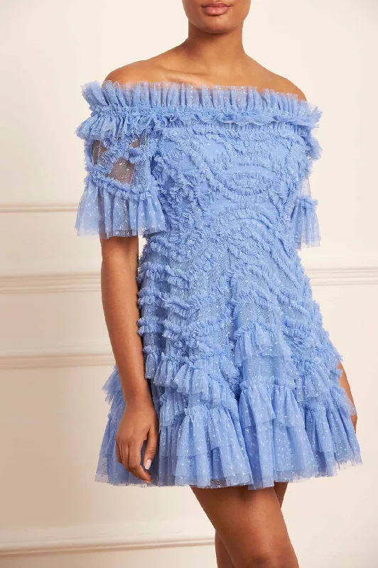 Steals and Deals Lana Off-Shoulder Micro Mini Dress