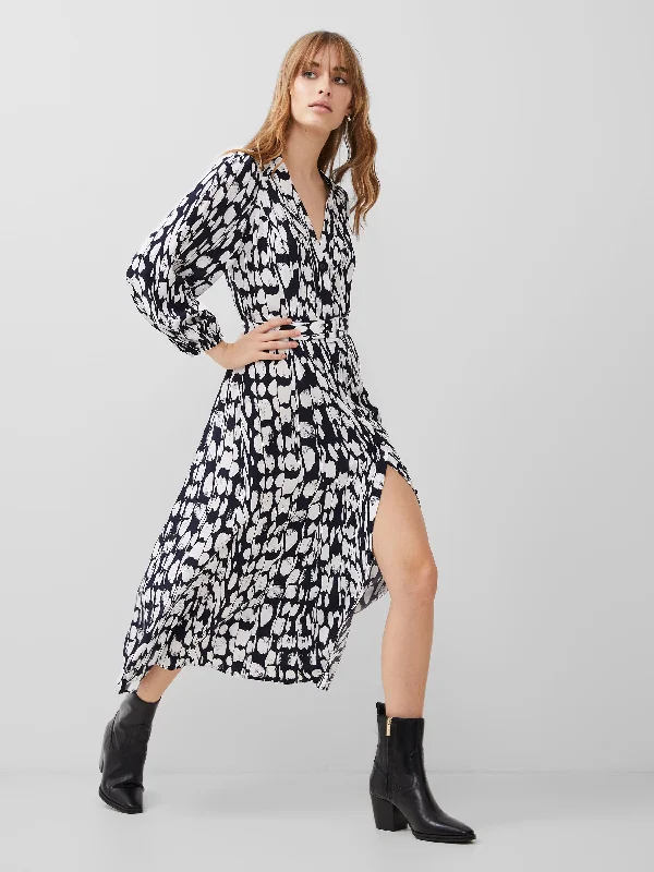 Price Blitz Islanna Crepe Belted Dress