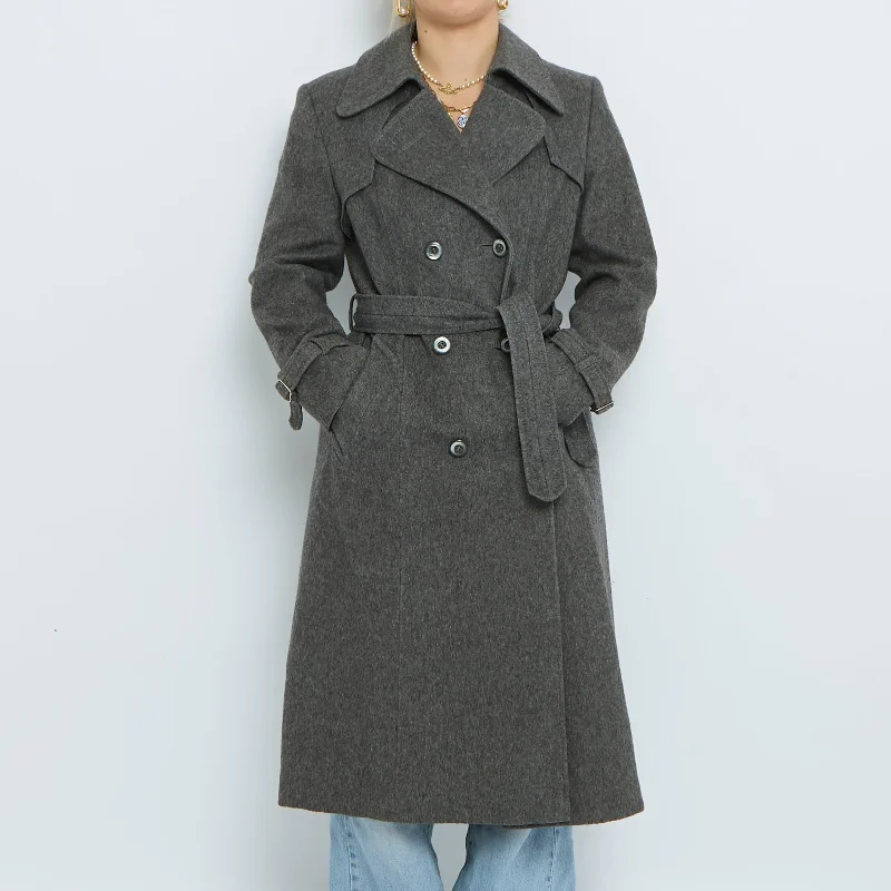 Belt  Cotton Double Breasted Trench Coat - UK 8