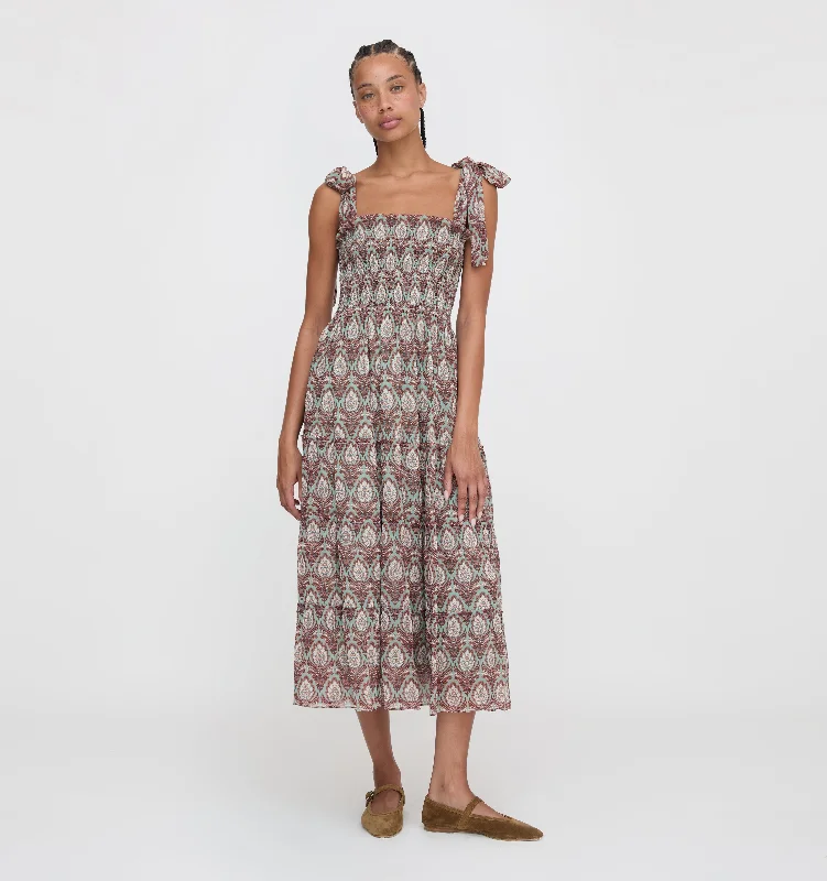 The Ribbon Ellie Nap Dress - Sage Pinecone