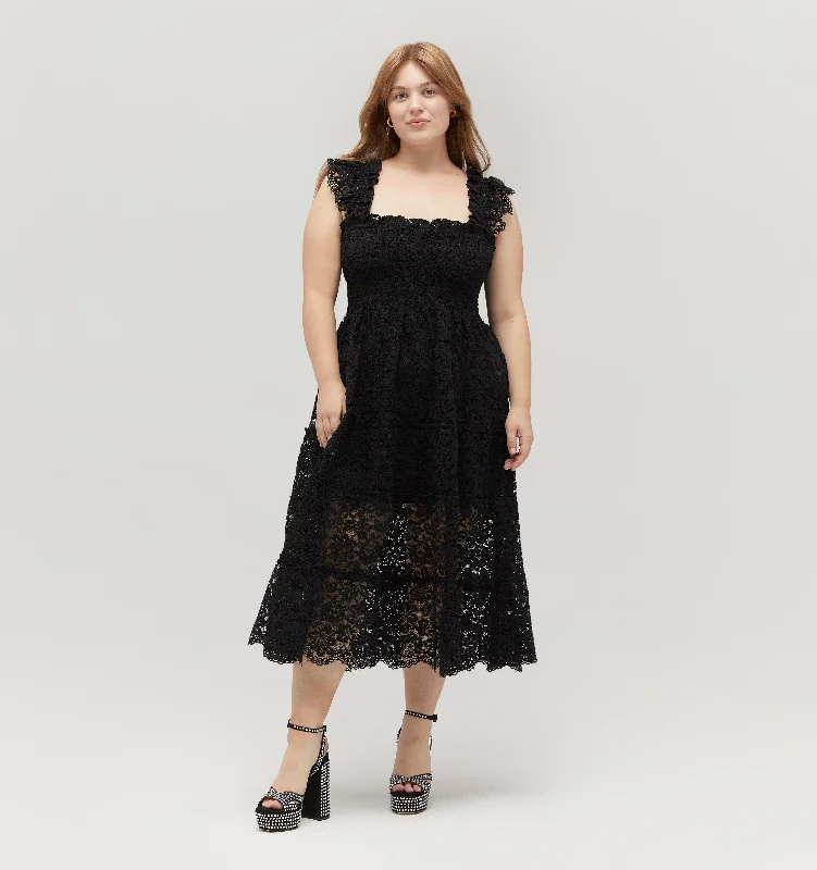 The Lace Ellie Nap Dress - Black Lace