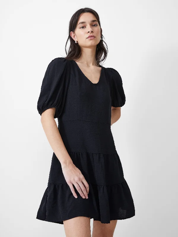 Limited Edition Vee Tiered Crinkle Mini Dress