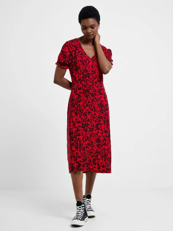 Price Reduction Vee Button-Through Dress
