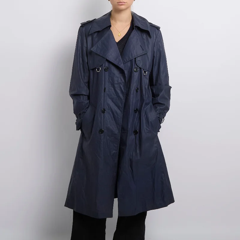 Buckle Detail Waterproof Trench Coat - UK 12