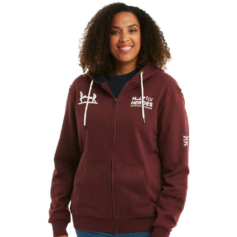 Burgundy Heritage Zipped Hoody