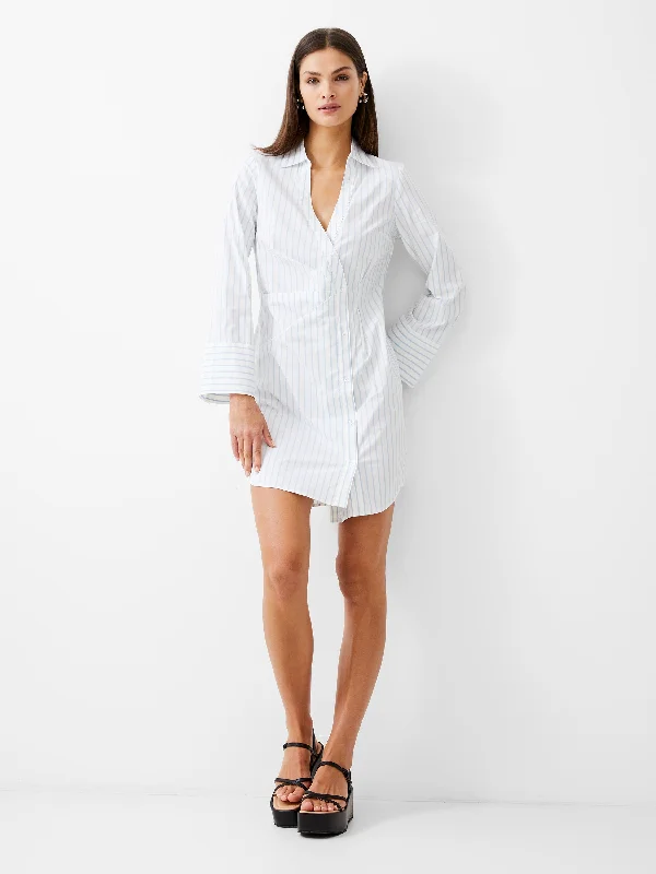 Major Savings Isabelle Striped Poplin Shirt Dress