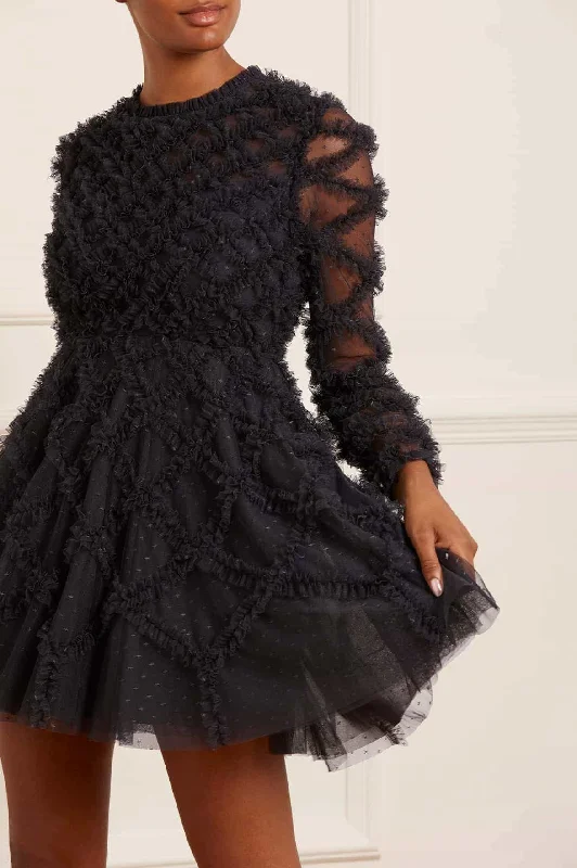 Blowout Sale Evelyn Long Sleeve Micro Mini Dress