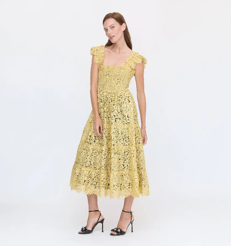 The Lace Ellie Nap Dress - Gold Lace