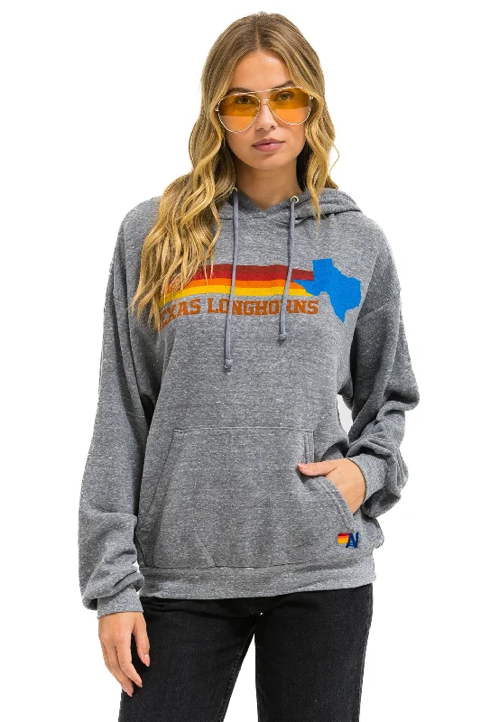 UNIVERSITY OF TEXAS STATE LOGO PULLOVER HOODIE RELAXED - HEATHER