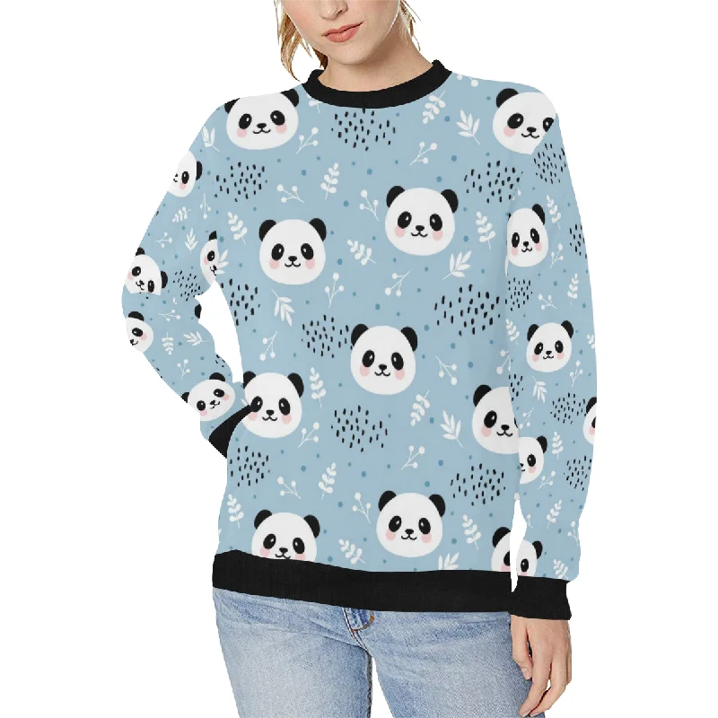 Cute panda pattern Women's Crew Neck Sweatshirt