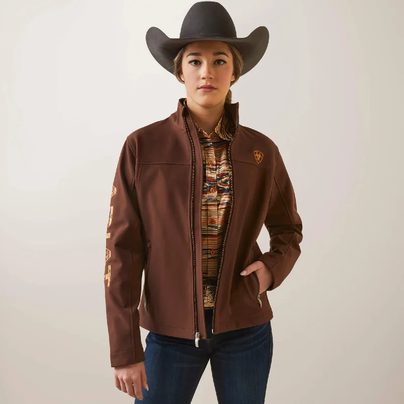 Ariat Women's Shaved Chocolate Chimayo Team Logo Softshell Jacket