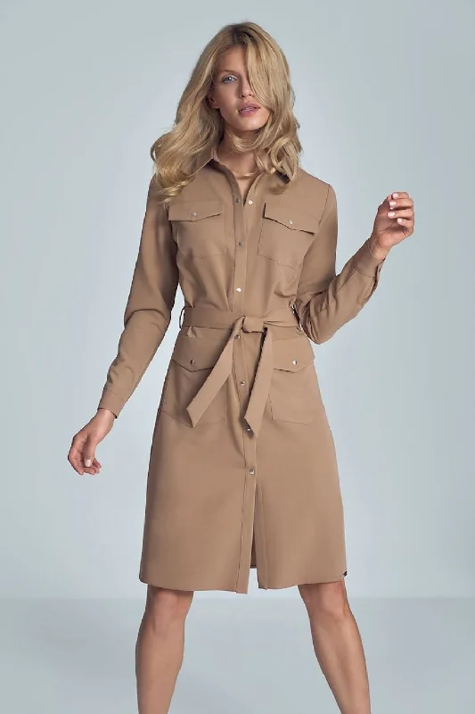 Daydress midi shirt dress with long sleeves Figl