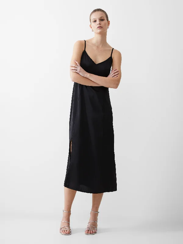 Midnight Madness Satin Slip Dress