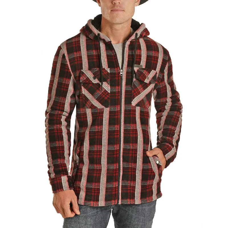 Powder River Performance Print Wine Long Sleeve Shirt Jacket 92-1042