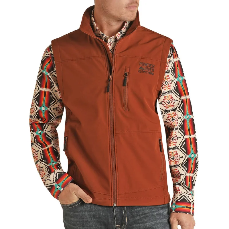 Powder River® Men's Performance Softshell Rust Vest PRMO98RZYC-90