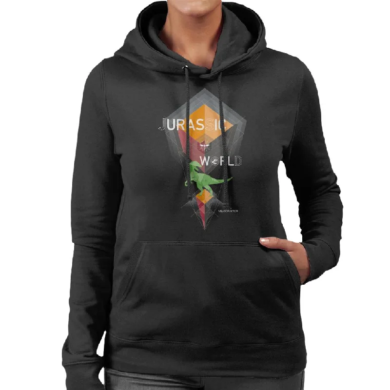 Jurassic World Velociraptor Prism Aesthetic Women's Hooded Sweatshirt