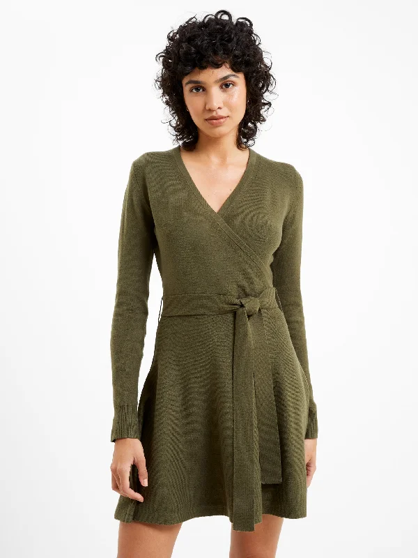 Closeout Babysoft Wrap Mini Dress