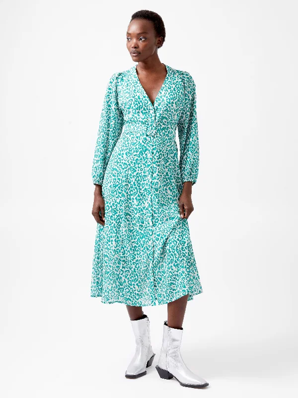 Limited Availability Leopard Georgette Midi Dress