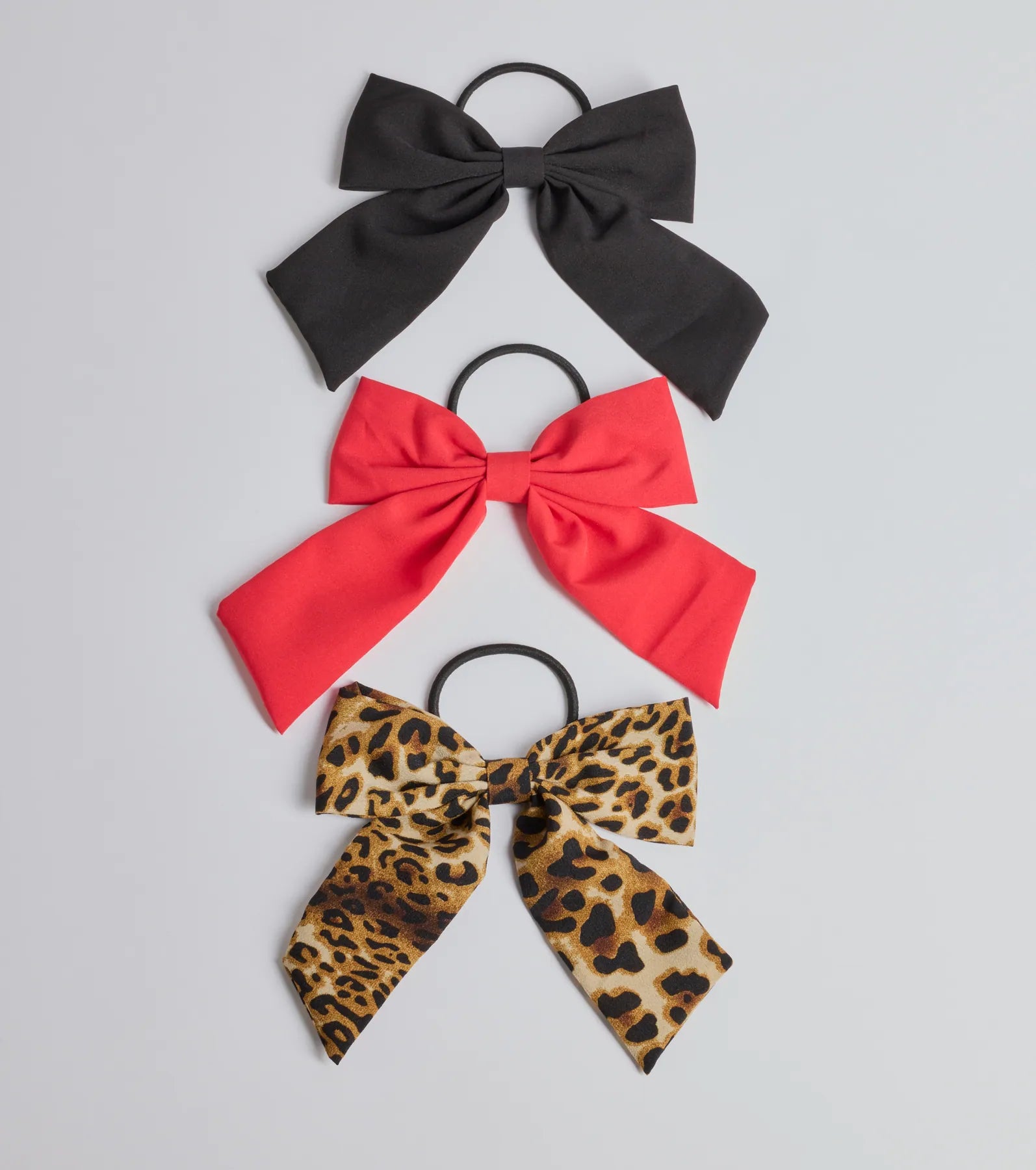 Bow Hair Tie Three Piece Set