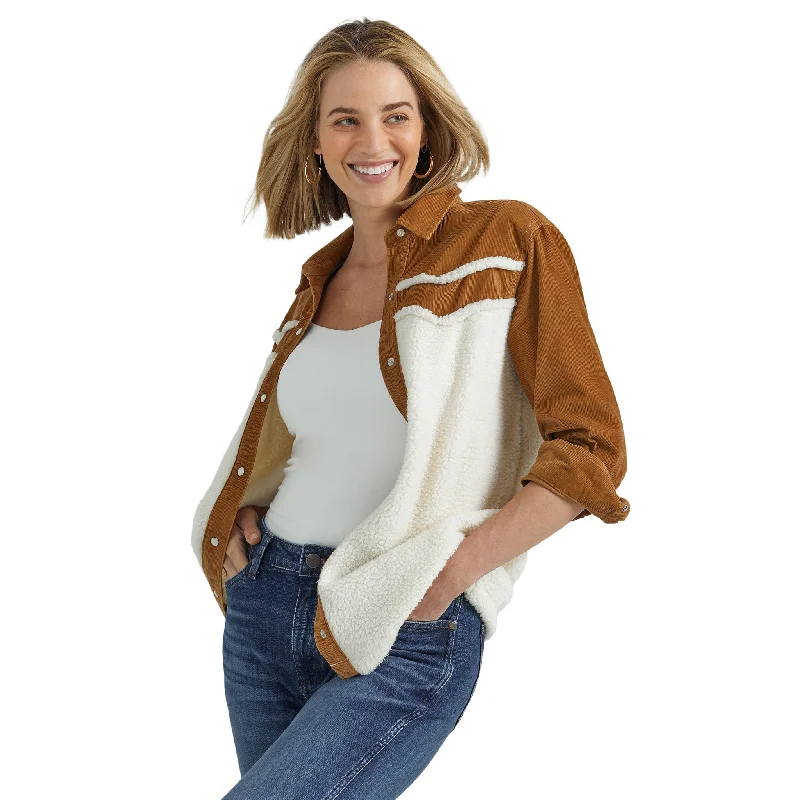 Wrangler Women's Sherpa & Corduroy Long Sleeve