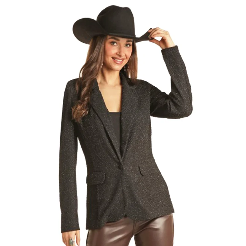 Rock & Roll Cowgirl Black Shimmer Blazer