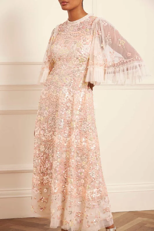 Shop and Save Garden Delight Gloss Ankle Gown
