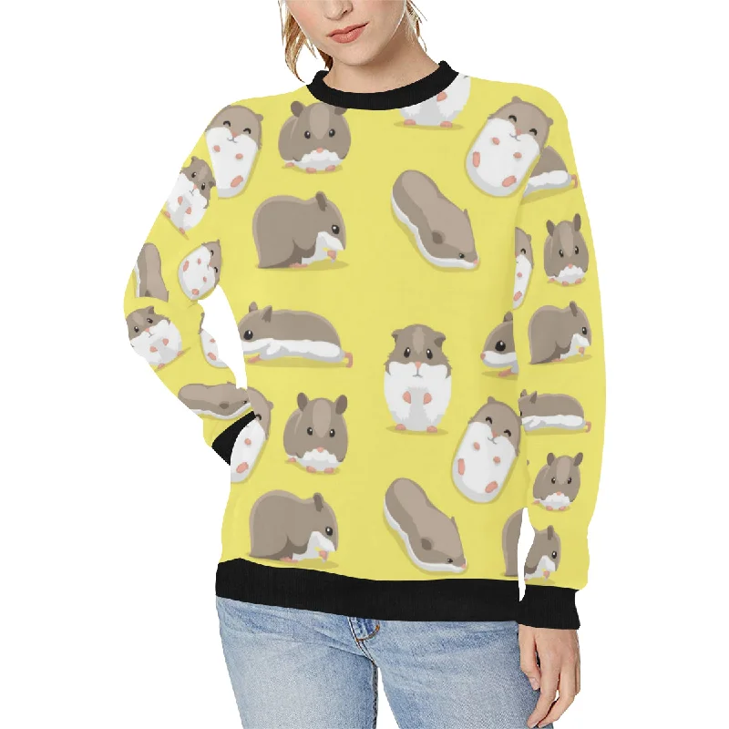 Cute Hamster pattern Women's Crew Neck Sweatshirt