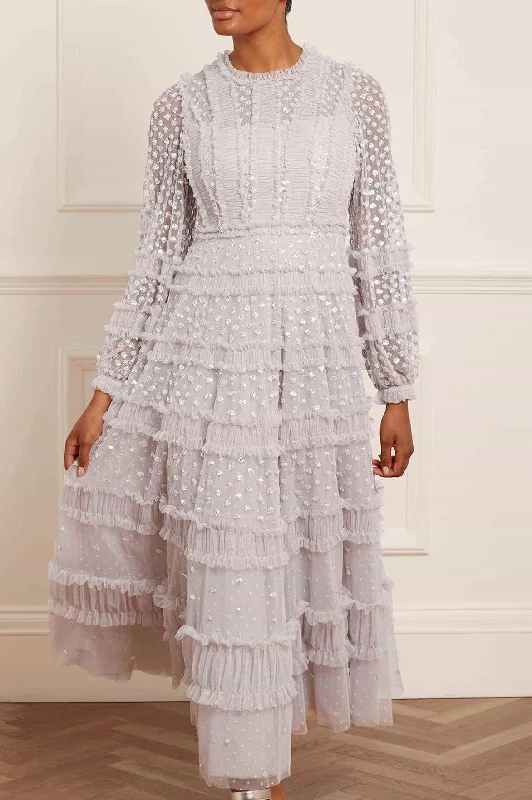 Price Drop Alert Dot Shimmer Ankle Gown
