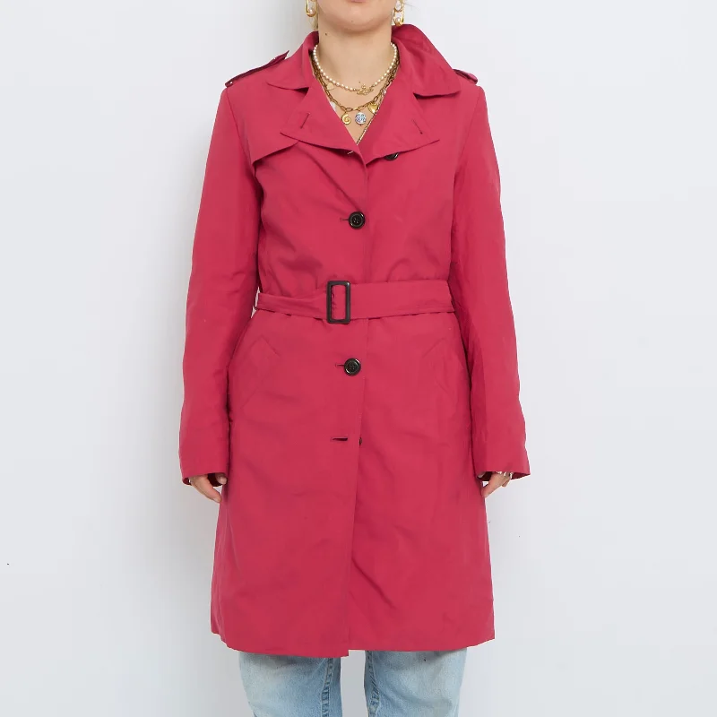 Belt  Buttoned Short Trench Coat - UK 8