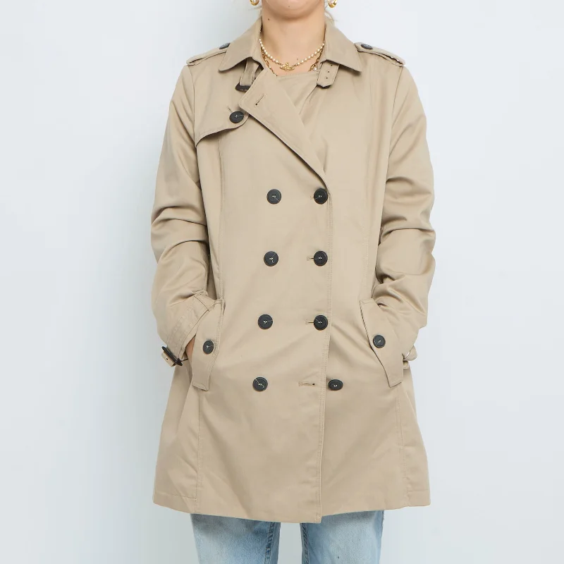 Button  Collared Trench Coat - UK 12