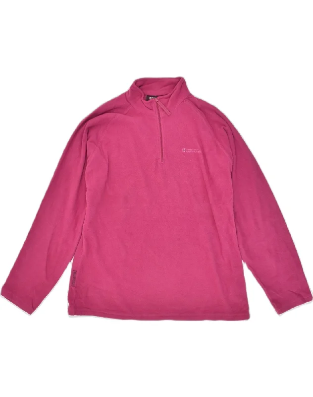 MOUNTAIN WAREHOUSE Womens Fleece Zip Neck Jumper Sweater UK 20 2XL Pink