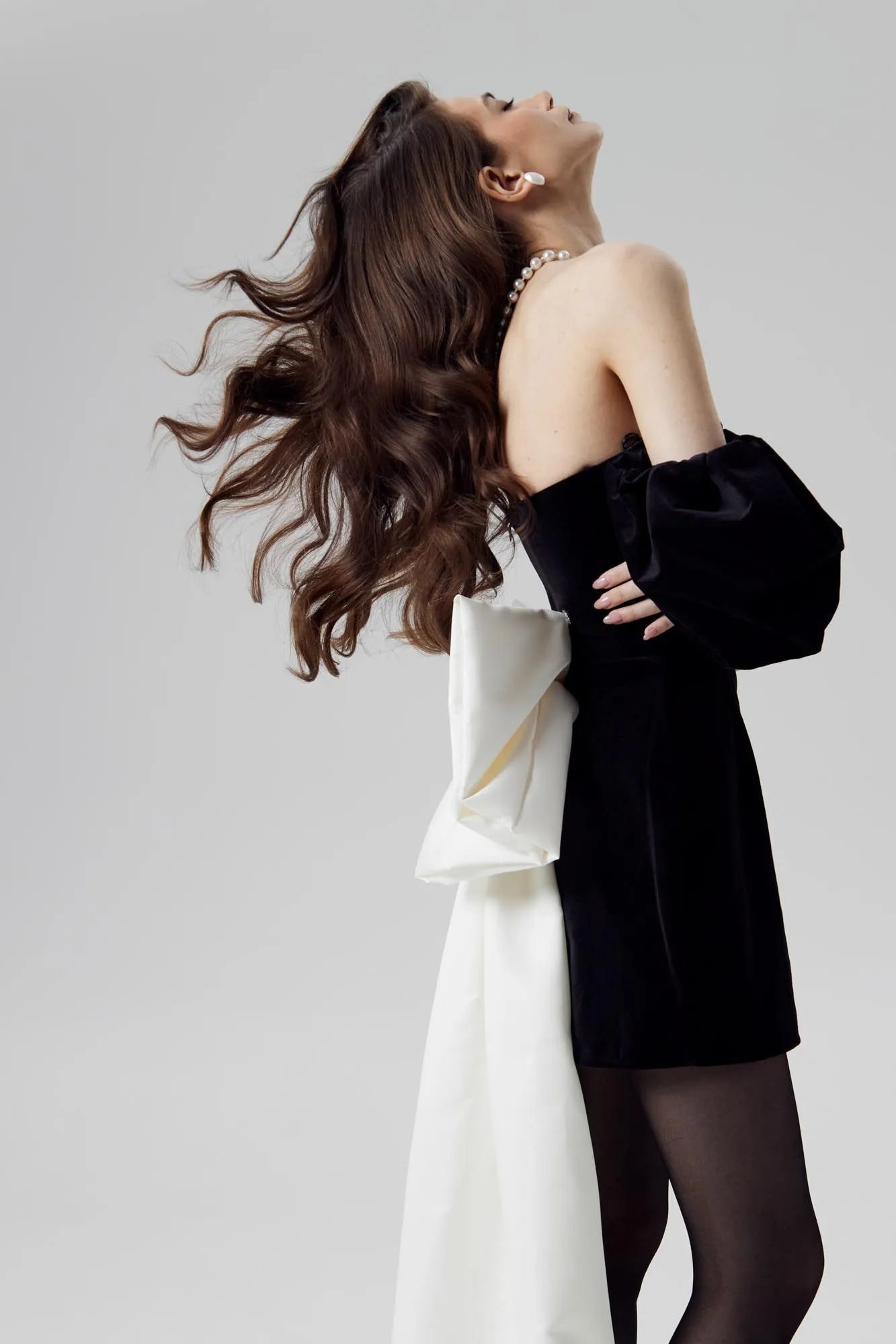 Price Rollback Velvet Bow Back Jumpsuit Dress