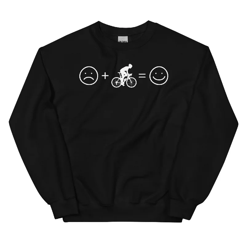 Lächelndes Gesicht und Radfahren - Sweatshirt (Unisex)