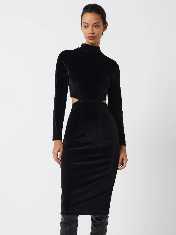 YEAR-End Clearance Sula Velvet Jersey Cut Out Dress