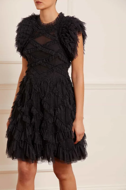 Mega Deal Genevieve Ruffle Mini Dress